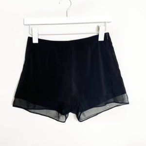 Rehab Black Mesh Trim High Waisted Shorts